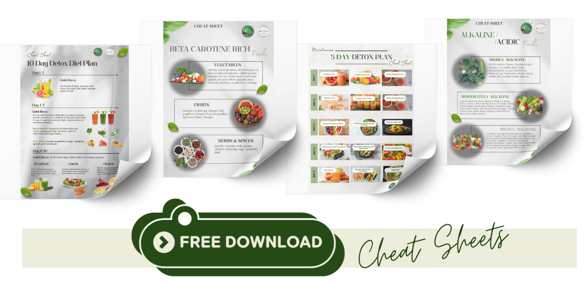 10 days Detox Ebook Complimentary Cheat Sheets Visual Banner